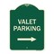 Signmission Valet Parking with Right Arrow Heavy-Gauge Aluminum Architectural Sign, 24" x 18", G-1824-22749 A-DES-G-1824-22749 - alternate 1